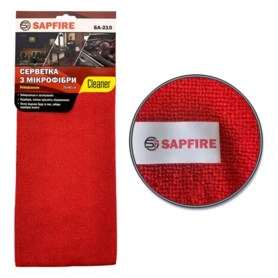 Салфетка из микрофибры универсальная 35х40 см красная SA-210 SAPFIRE Cleaner (002845)